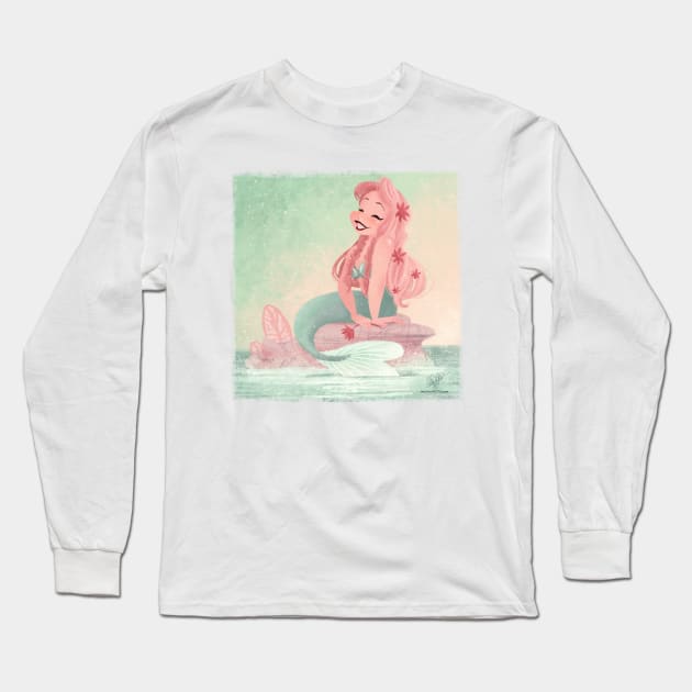 Little Mermaid Design C Long Sleeve T-Shirt by MeikeARTS